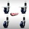 Service Caster 3.5'' SS Solid Poly Swivel 1-5/8'' Expanding Stem Caster Set 2 Total Lock Brakes, 4PK SCC-SSEXTTL20S3514-SPUS-2-S-2-158 - alternate 2